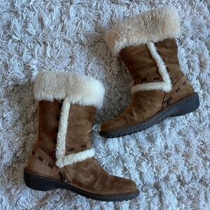 UGG Tan and Cream Winter Boots